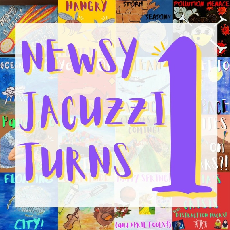 Newsy Jacuzzi is one year old! from Newsy Pooloozi Children's Podcast