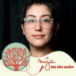 Mija on the mike with: Anna Hossnieh episode logo
