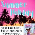 Summer Break announcement and "Suzie with a Z" pod swap episode logo