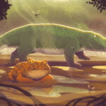 Beelzebufo vs Eryops episode logo