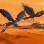 Microraptor vs Archaeopteryx episode logo