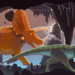 Herrerasaurus vs Pentaceratops episode logo