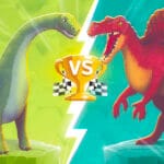 Diamantinasaurus vs Spinosaurus episode logo